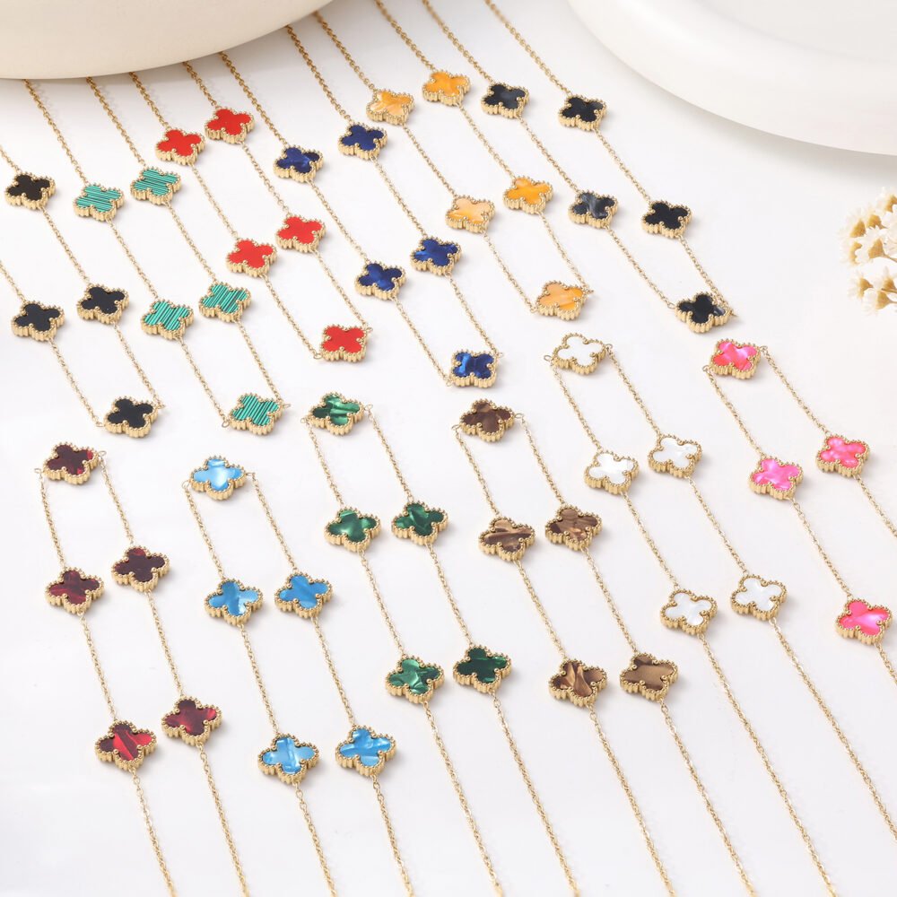 Five Clover Station Necklace - Image 2