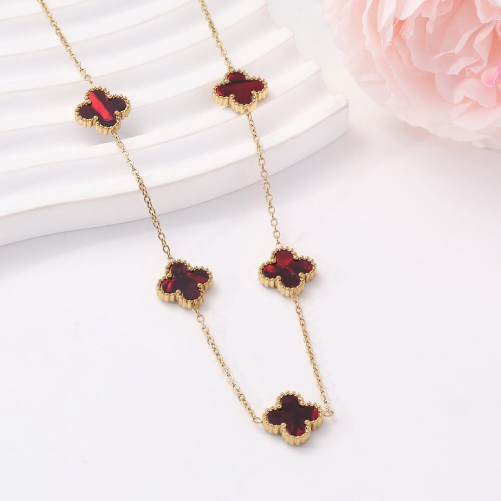 Five Clover Station Necklace - Image 7