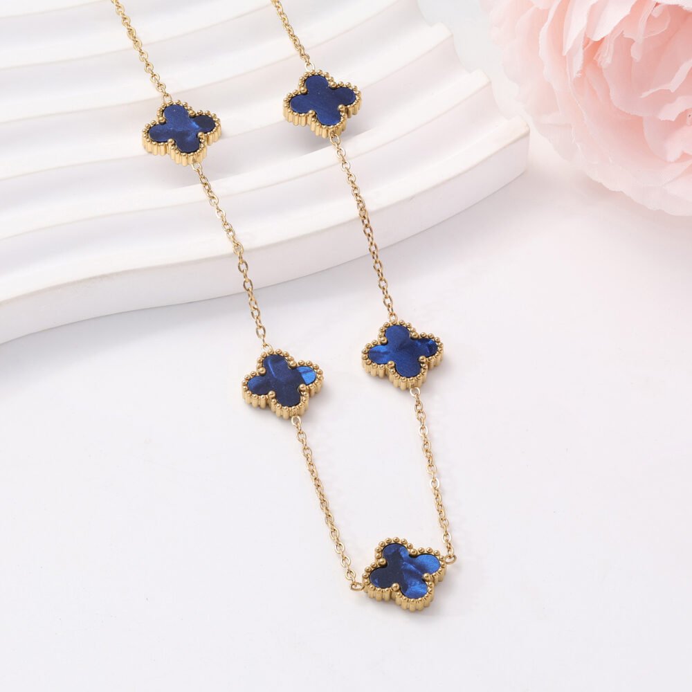 Five Clover Station Necklace - Image 9
