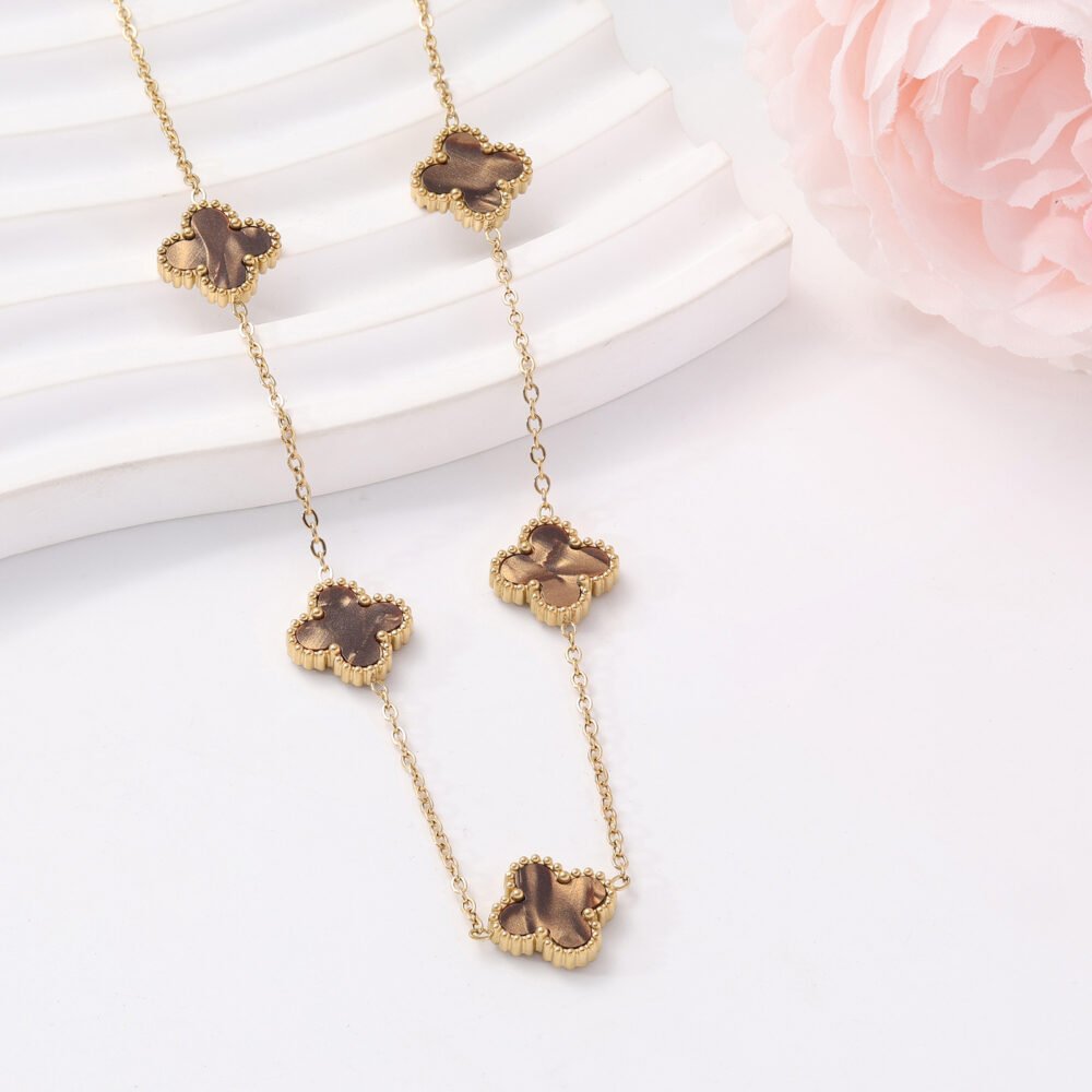 Five Clover Station Necklace - Image 6