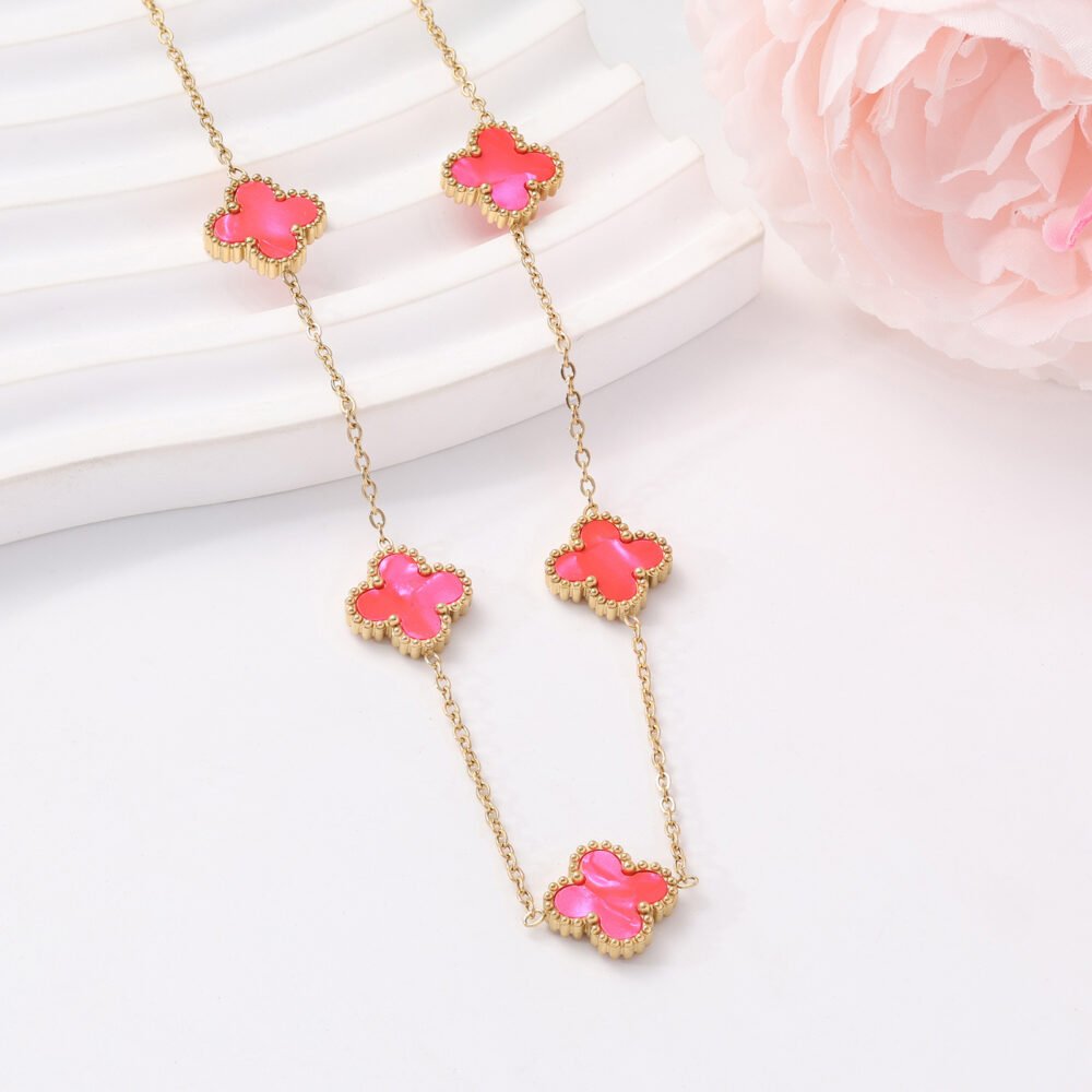 Five Clover Station Necklace - Image 10