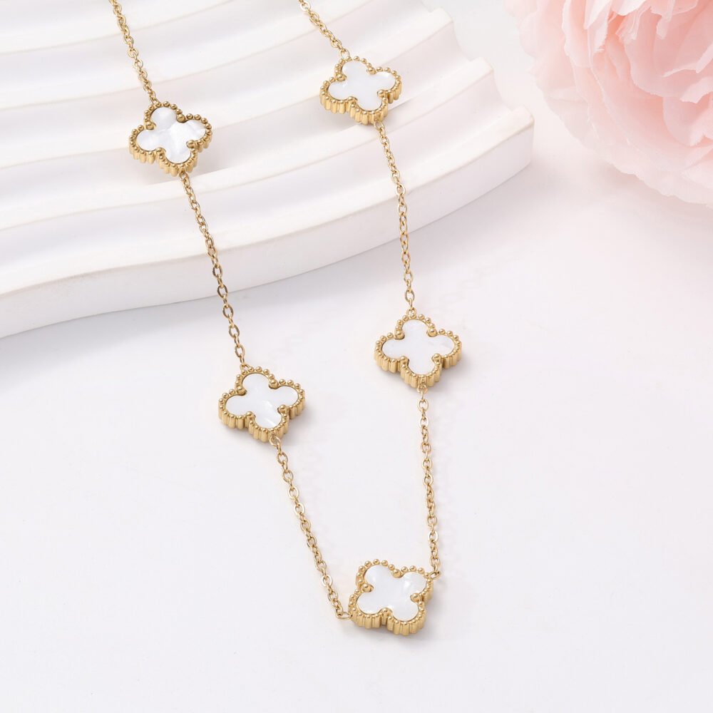 Five Clover Station Necklace - Image 11