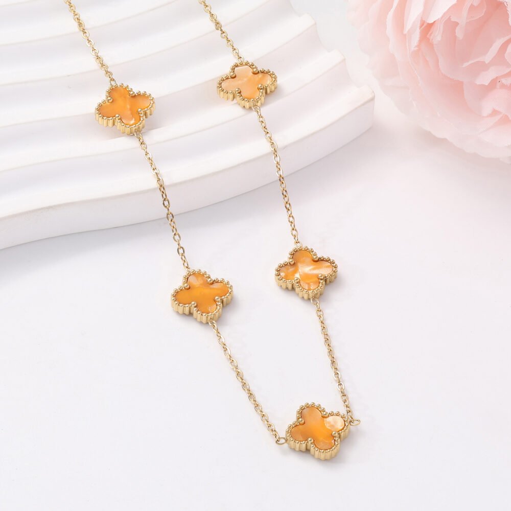 Five Clover Station Necklace - Image 5