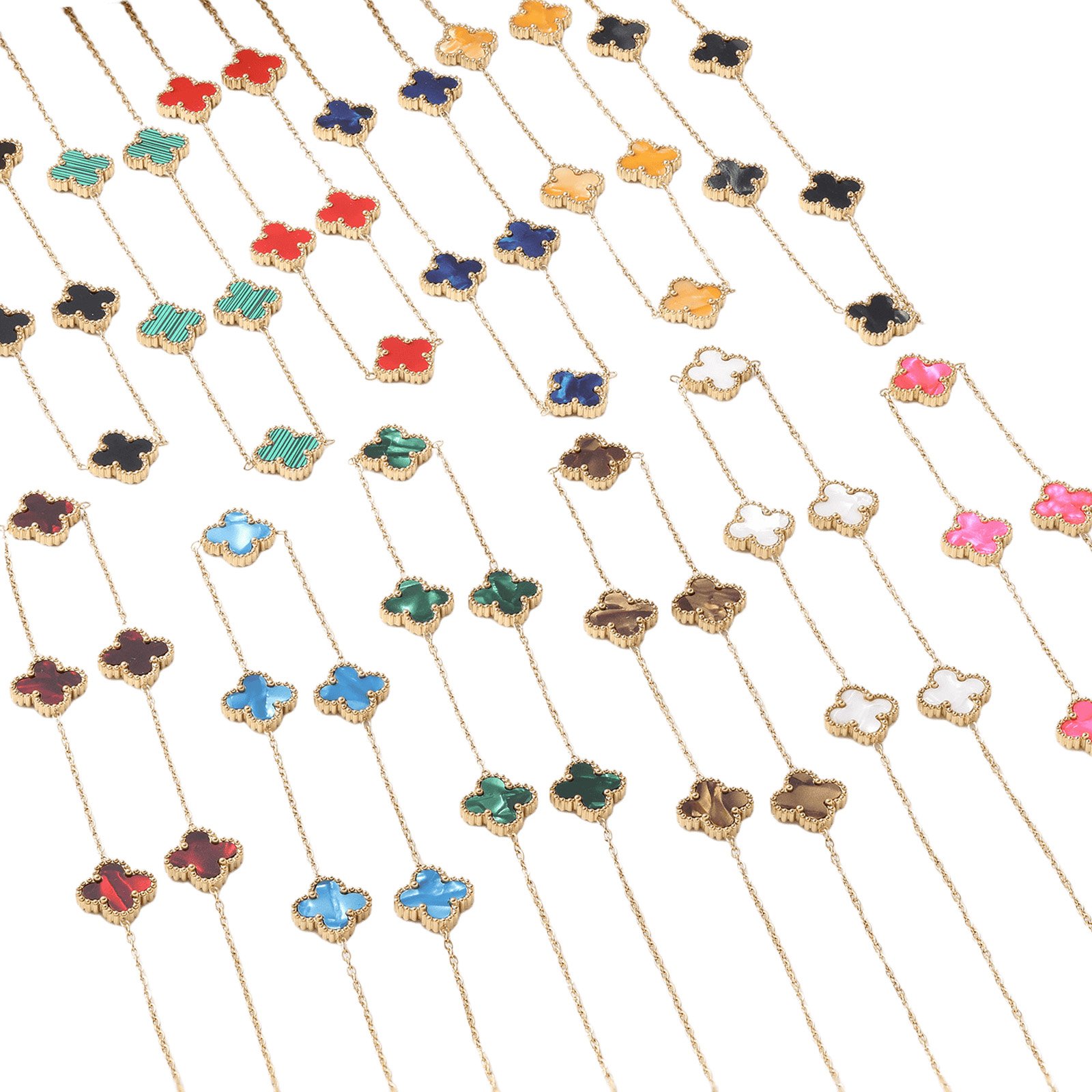 Five Clover Station Necklace