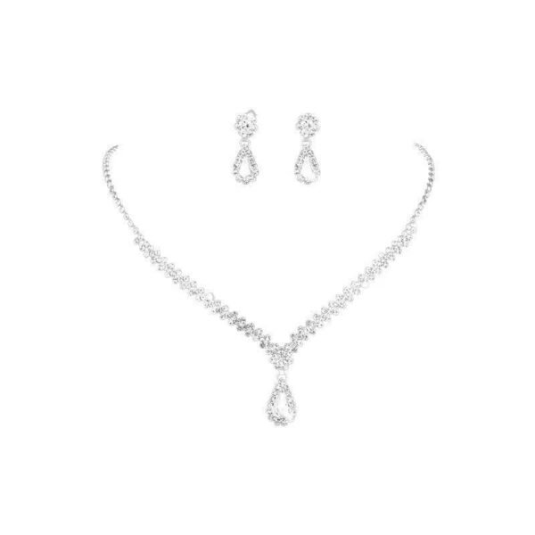 Glimmering Zircon Crystal Jewelry Set