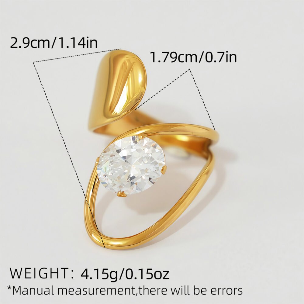 Gold Zircon Aura Ring - Image 3