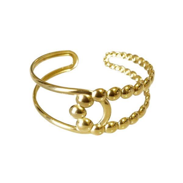 Golden Bead Cascade Bangle