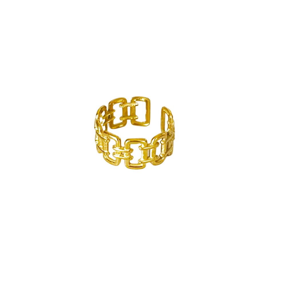 Golden Chain Link Ring