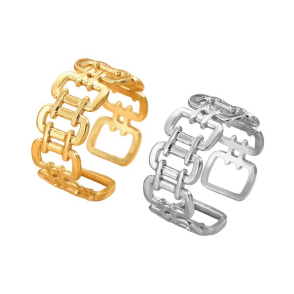 Golden Chain Link Ring