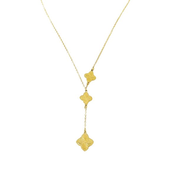 Golden Clover Cascade Necklace