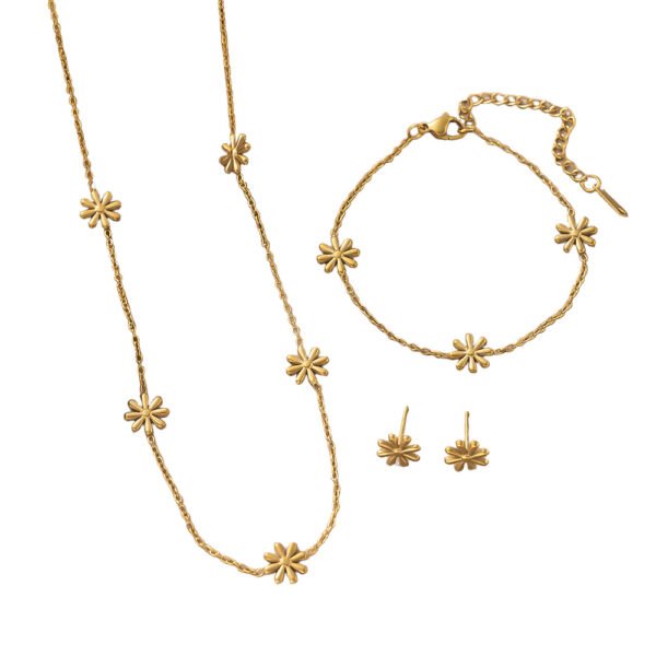 Golden Daisy Chain Jewelry Set