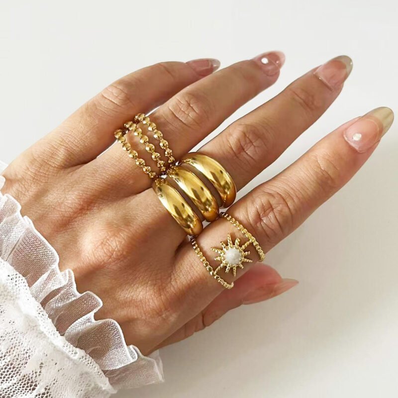Golden Spiral Statement Ring