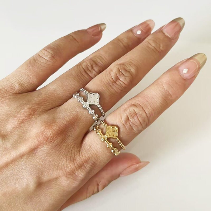 Lucky Clover Open Ring