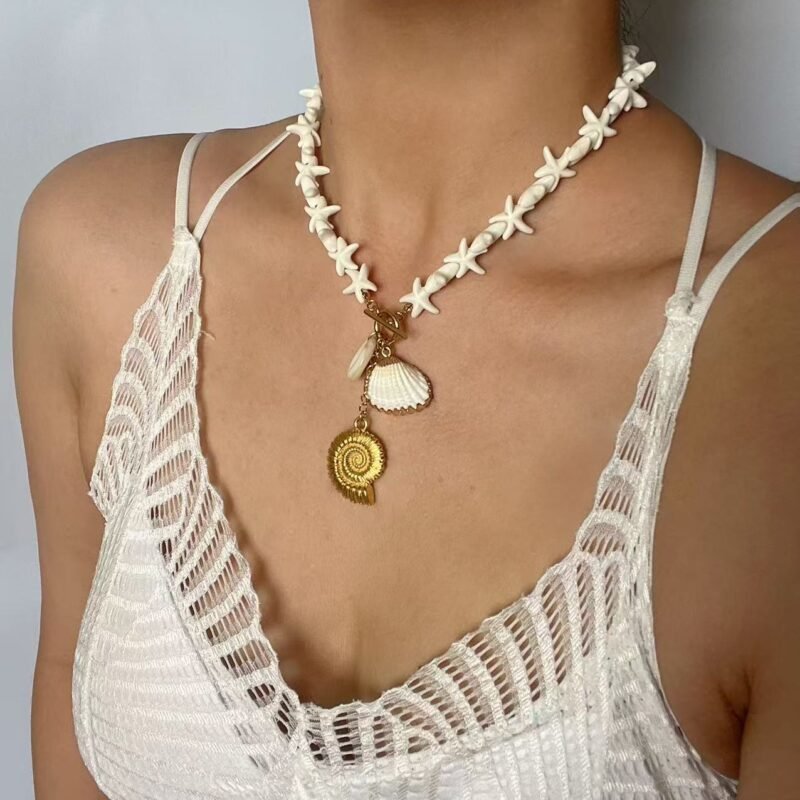 Ocean Treasures Shell Charm Necklace