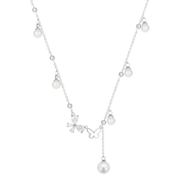 Pearl Butterfly Cascade Necklace