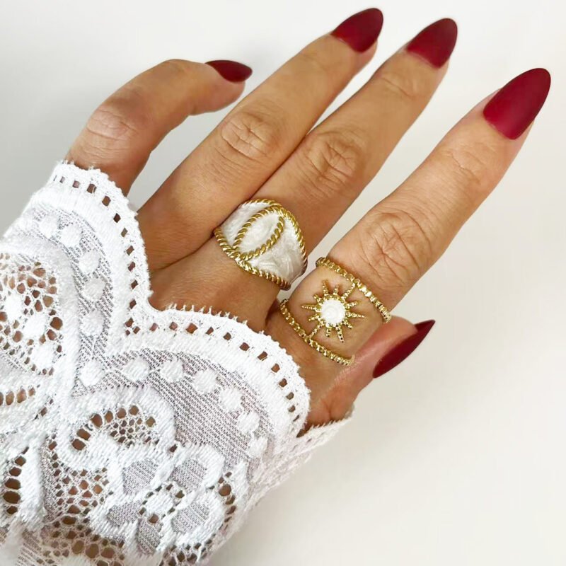 Rope Twist Enamel Ring