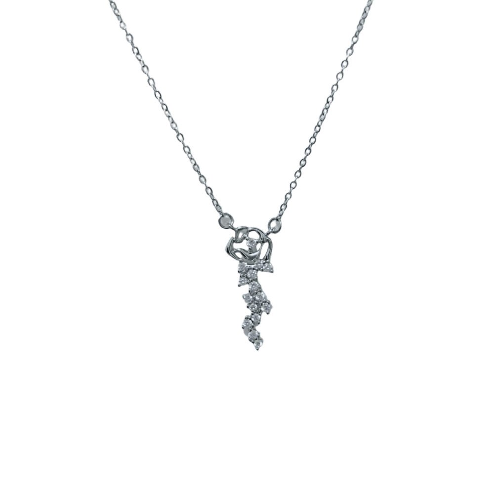 Rose Cascade Crystal Necklace