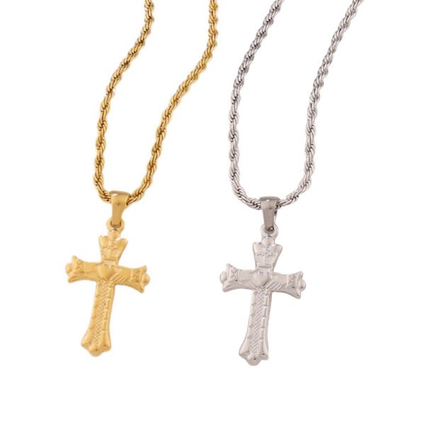 Royal Cross Rope Chain Necklace