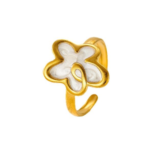 Sketch Bloom Enamel Ring
