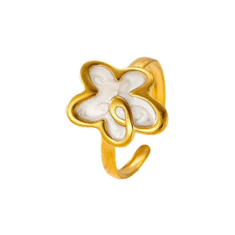 Sketch Bloom Enamel Ring