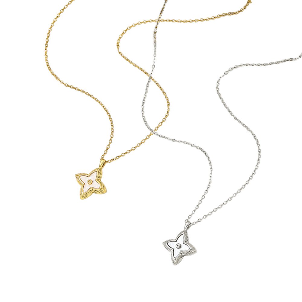 Starlight Clover Pendant Necklace