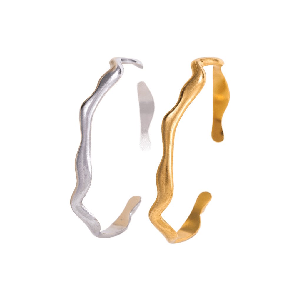 Wave Flow Open Bangle