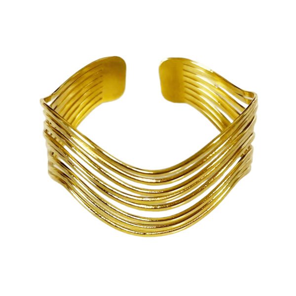 Wave Line Sculpted Bangle