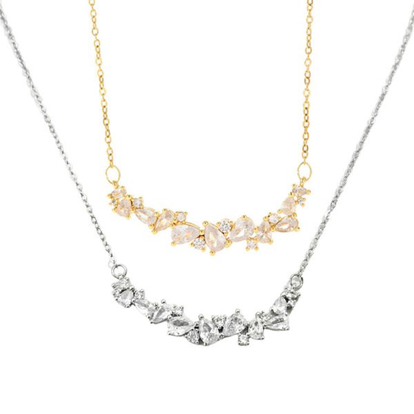 Zircon Vine Pendant Necklace