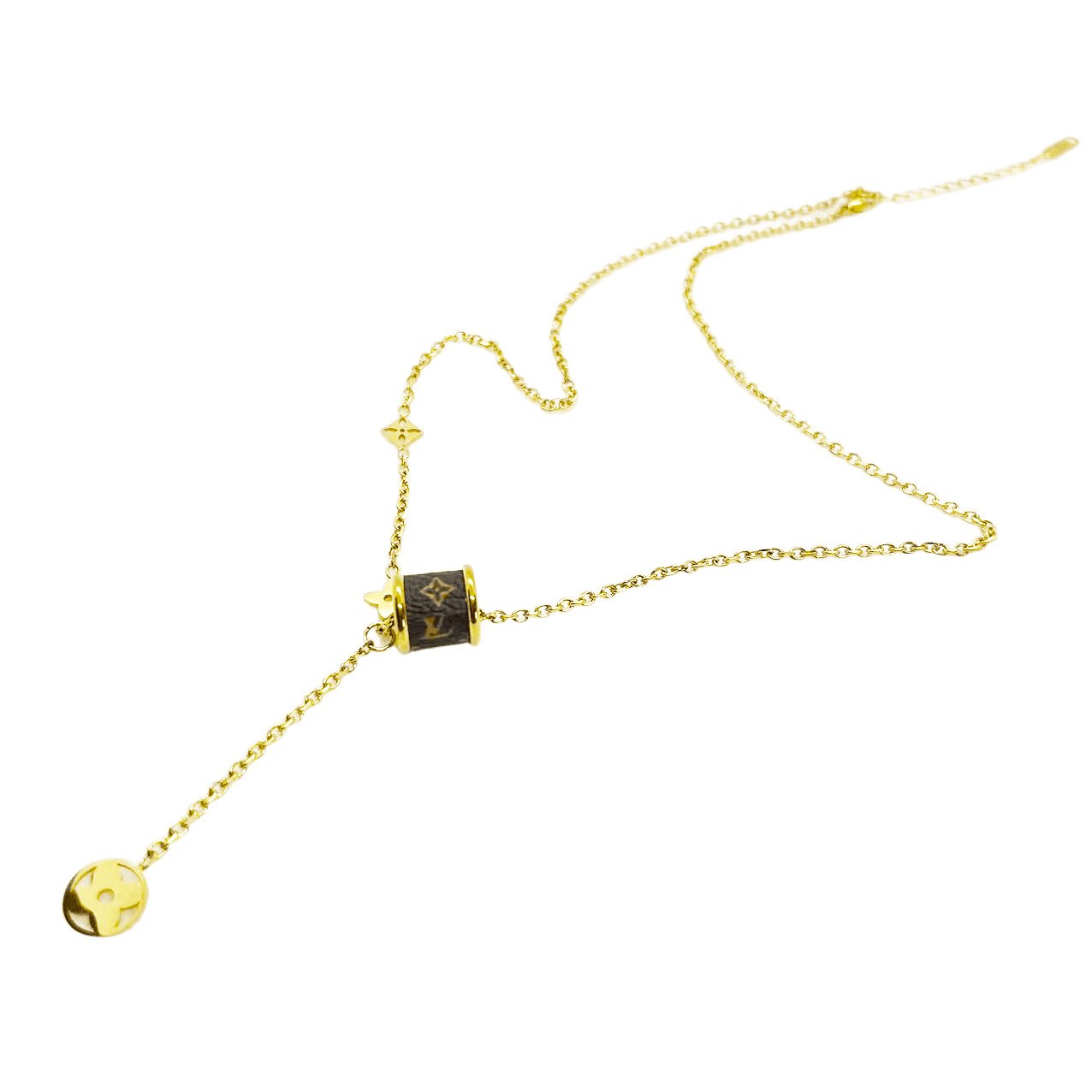18k Gold Plated Titanium Steel Clover B-Zero Y-Necklace