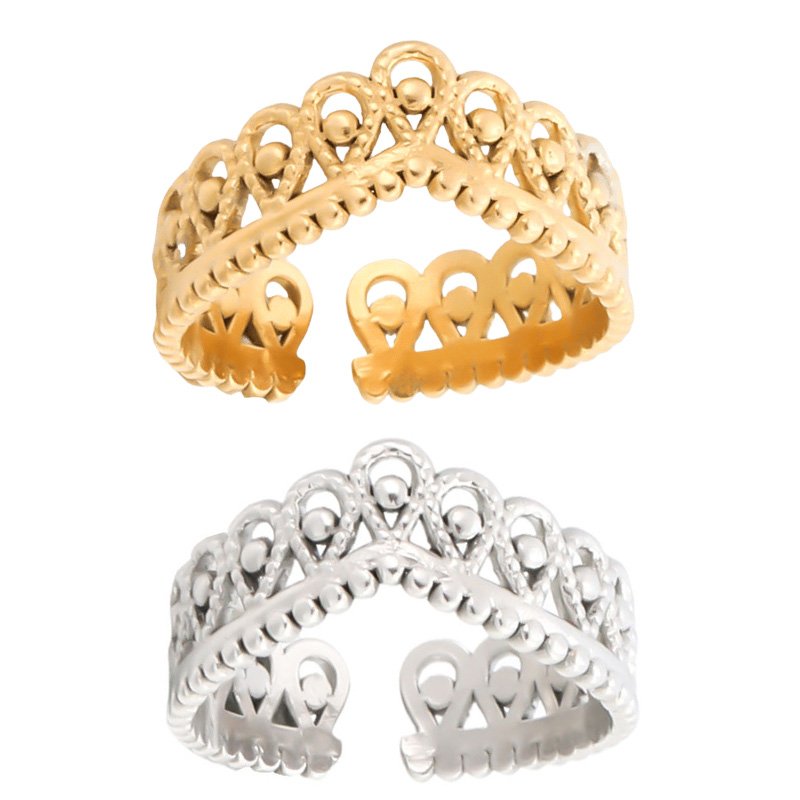 Adjustable Royal Tiara Band Crown Ring