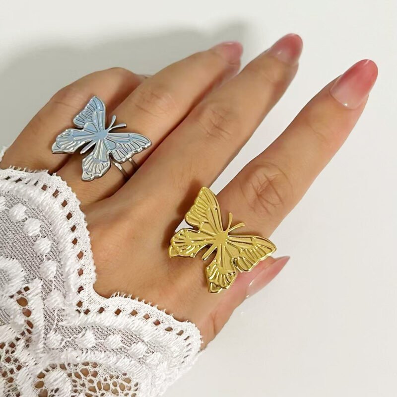 Butterfly Cutout Open Ring