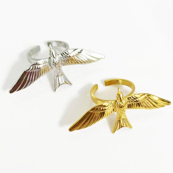 Golden Bird Wing Open Ring