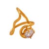Golden Zircon Wave Ring