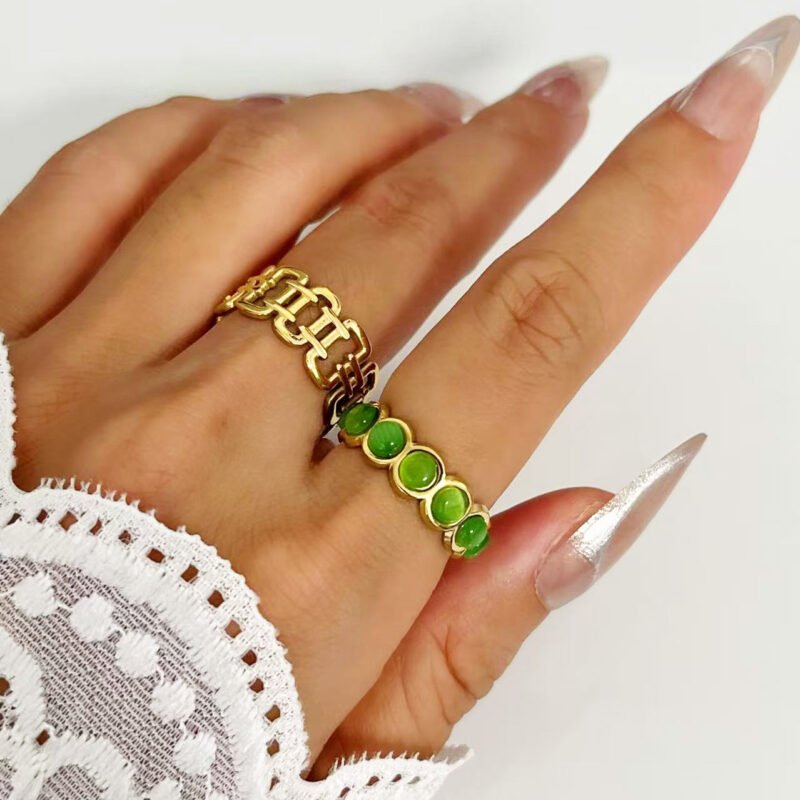 Jade Bubble Open Ring
