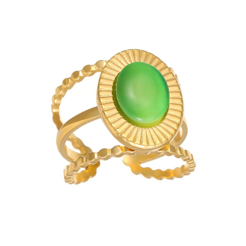 Jade Sun Triple Band Ring