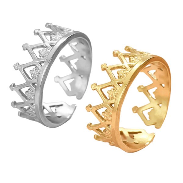 Royal Tiara Open Band Crown Ring