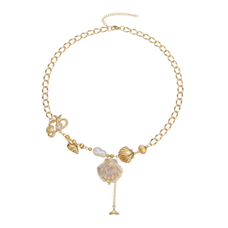 Shell Tassel Chain Necklace
