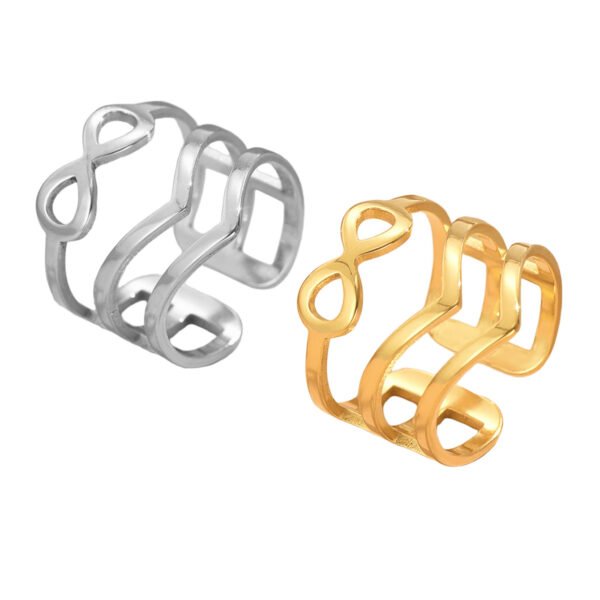 Triple Bow Layered Open Ring