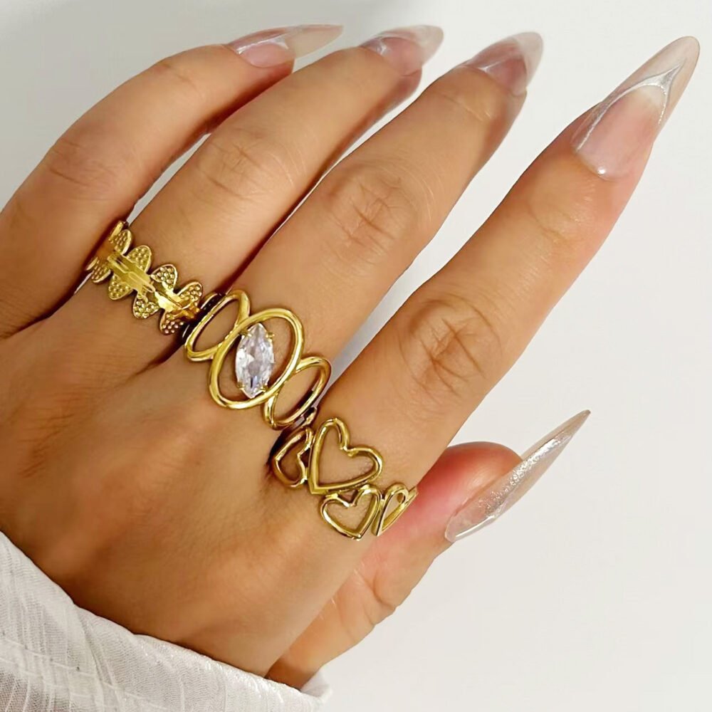Triple Circle Zircon Ring - Image 2