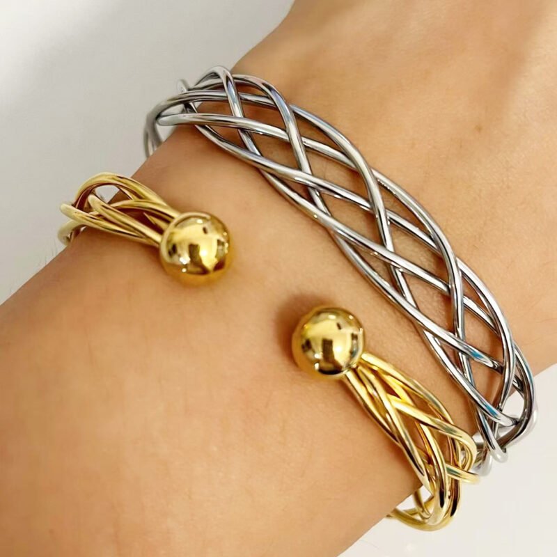 Twisted Wire Cuff Bangle