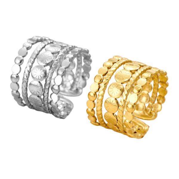 Vintage Coin Multi-Layer Open Ring