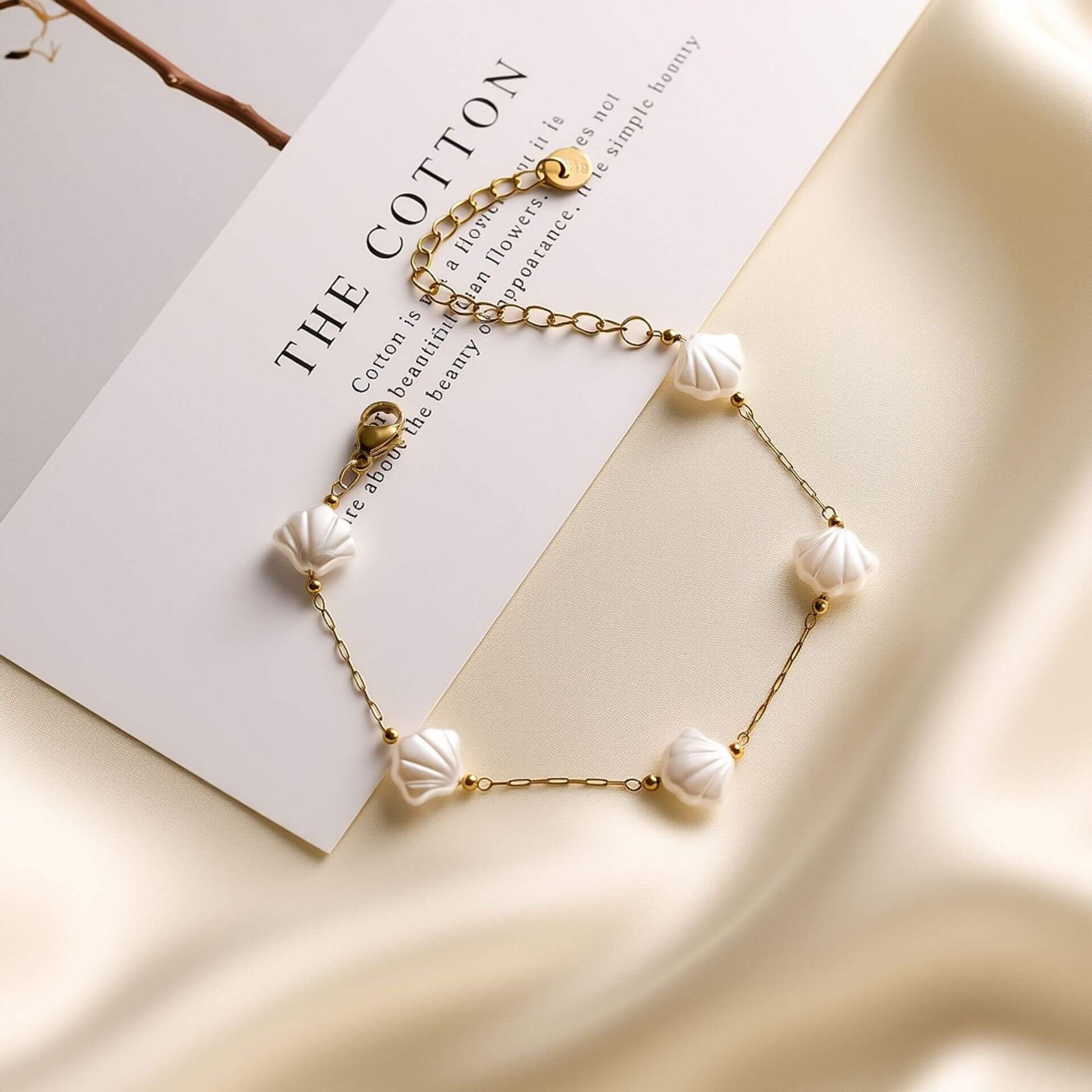 Fluted Shell Charm Bracelet - Image 4