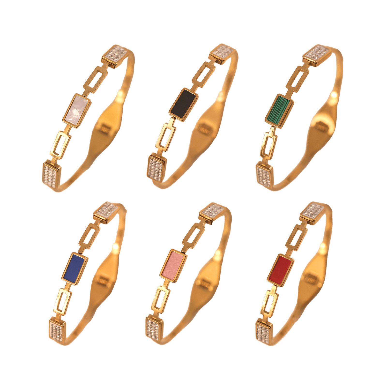 Geometric Link Bangle