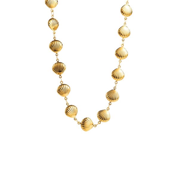 Gold Seashell Chain Necklace