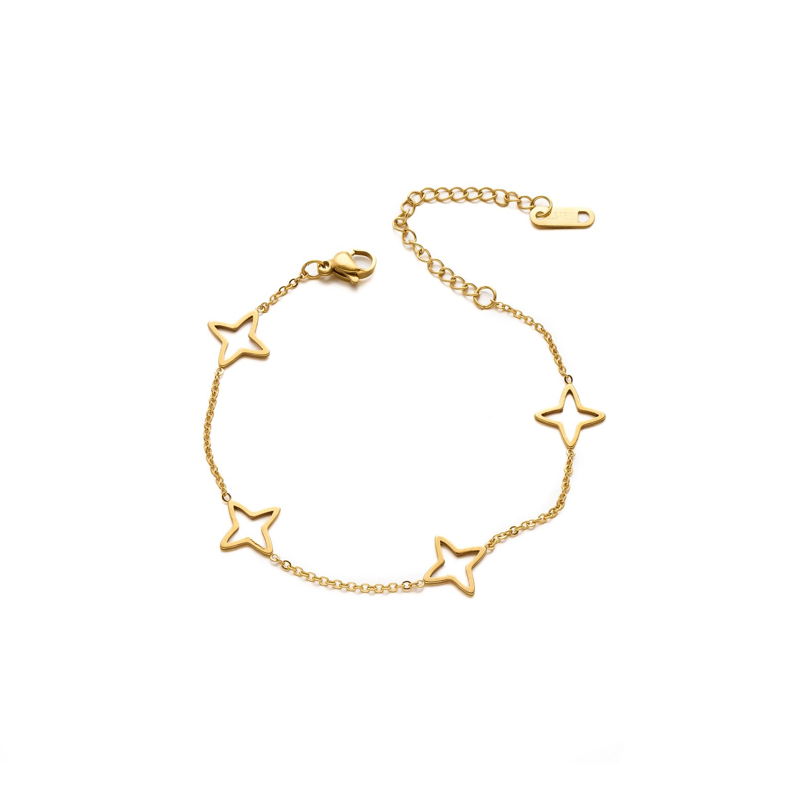 Gold Star Chain Bracelet
