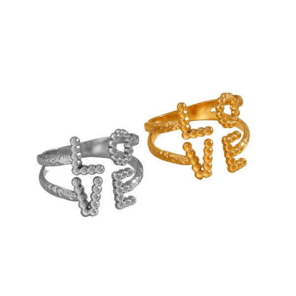 LOVE Beaded Letter Ring
