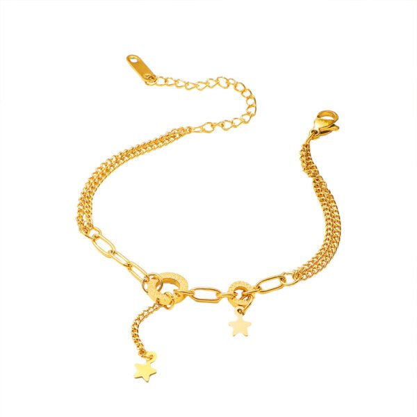 Layered Star Chain Bracelet