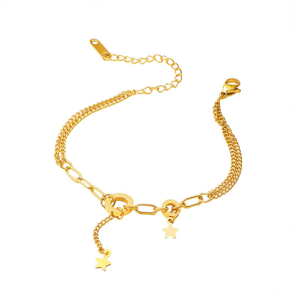 Layered Star Chain Bracelet
