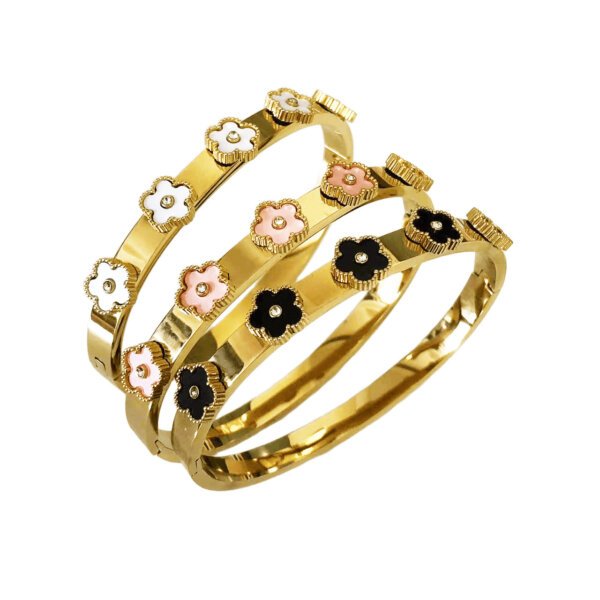 Rainbow Flower Bangle Collection