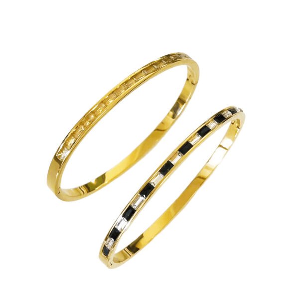 Slim Baguette Tennis Bangle